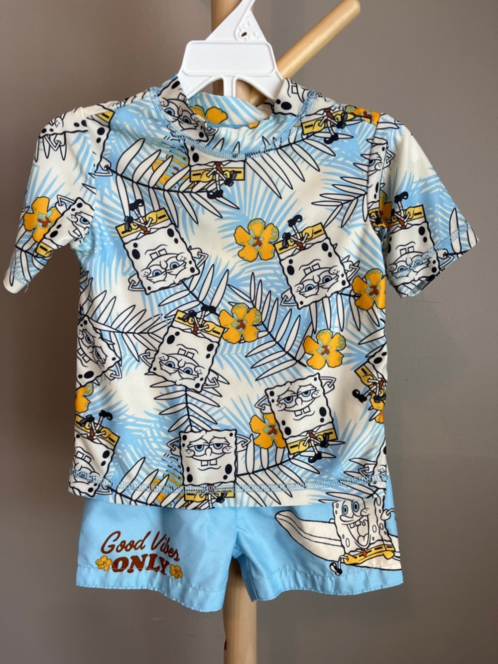 ⭐️⭐️PICK 5 / $20 Spongebob Cartoon Swim set- Blue & Yellow 12M